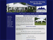 Tablet Screenshot of kotranpartyrentals.com